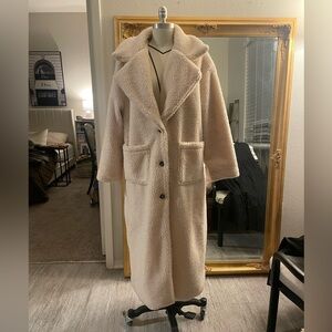 Women's Cream Teddy Coat